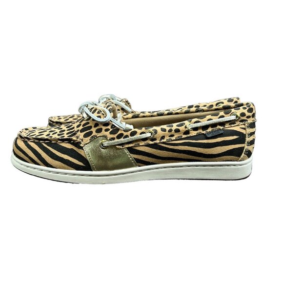 SPERRY Top Sider Coastfish 1-Eye Animal Print Boat Shoes Women's Size 8.5 M - Picture 3 of 10